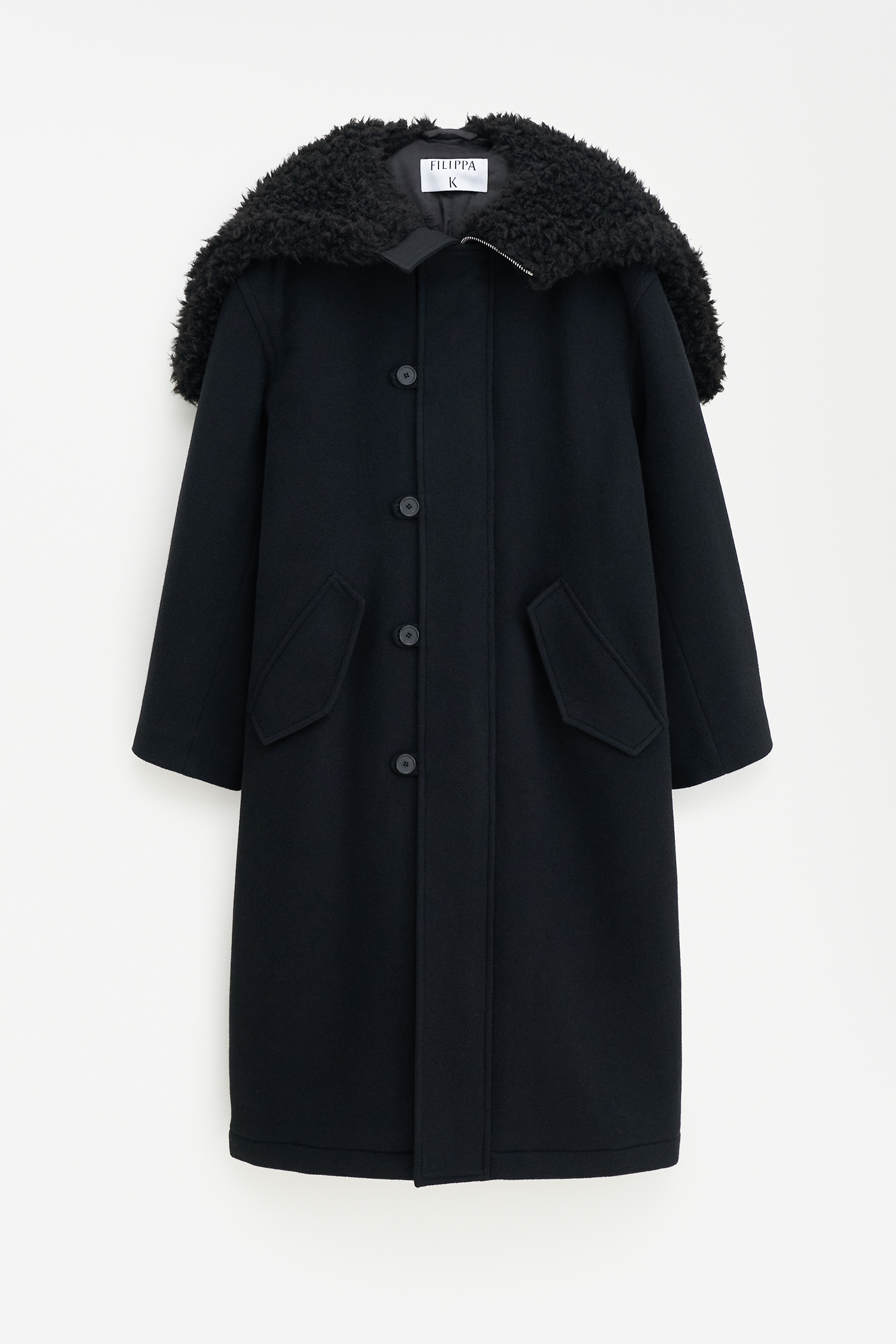 Filippa K Wool Parka In Black